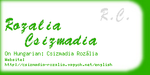 rozalia csizmadia business card